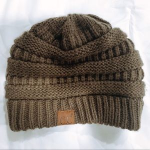 C.C. Olive Green Beanie